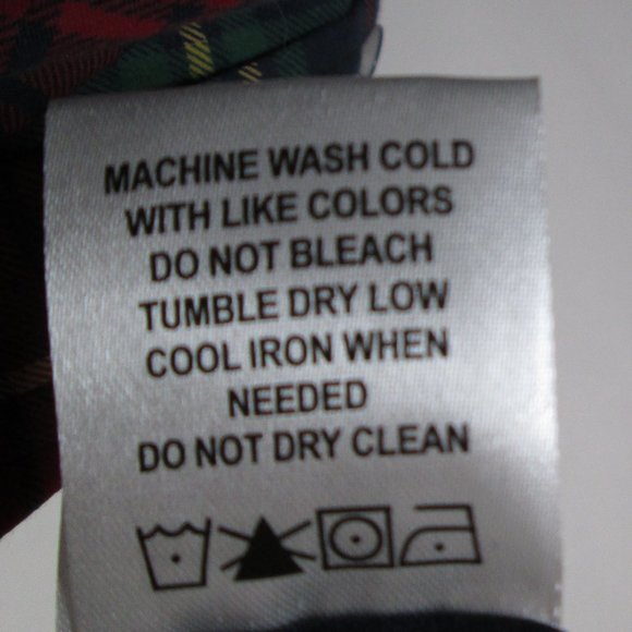 Free Planet Boys Red Green Blue Yellow Plaid Button Down Shirt Size 14/1… - Picture 9 of 9